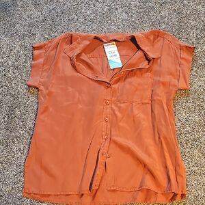 Velvet Heart Rust Button-Down Shirt